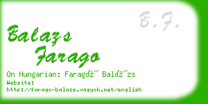 balazs farago business card