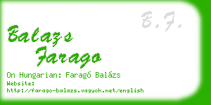 balazs farago business card